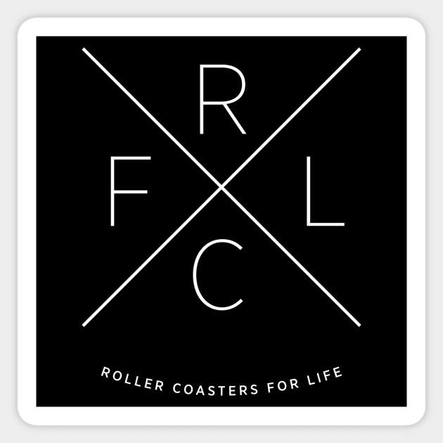 Roller Coasters for Life, Coaster Enthusiast, X-Design Sticker by emmjott